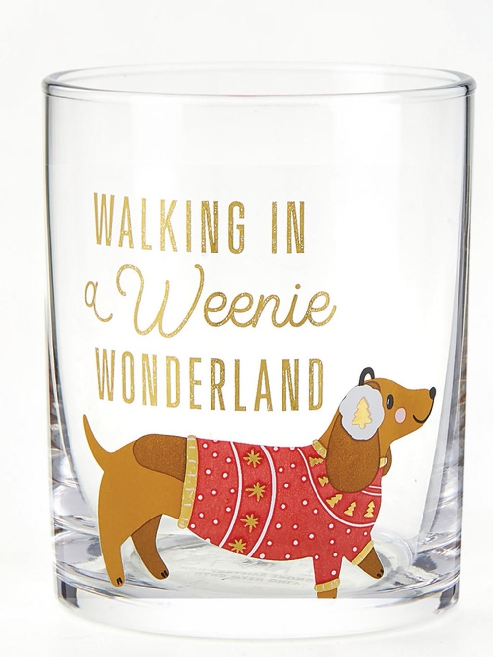 Slant ‘Walking in a Weenie Wonderland’ Old Fashion Glasses